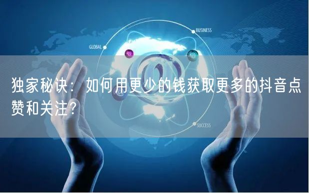 独家秘诀：如何用更少的钱获取更多的抖音点赞和关注？