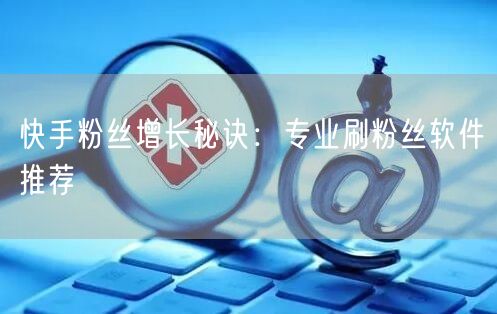 快手粉丝增长秘诀：专业刷粉丝软件推荐