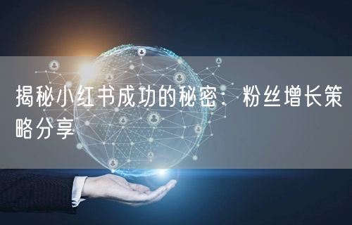 揭秘小红书成功的秘密：粉丝增长策略分享