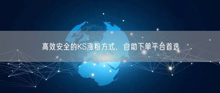 高效安全的KS涨粉方式，自助下单平台首选
