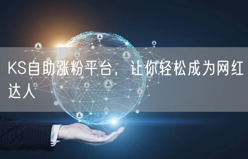 KS自助涨粉平台，让你轻松成为网红达人