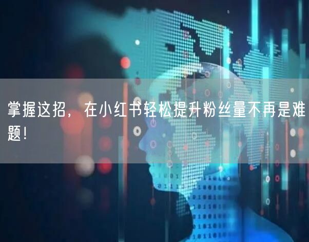 掌握这招，在小红书轻松提升粉丝量不再是难题！