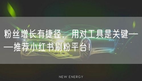 粉丝增长有捷径，用对工具是关键——推荐小红书刷粉平台！