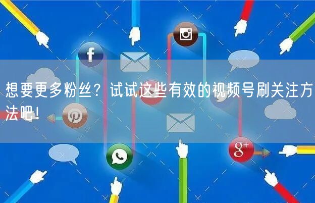 想要更多粉丝？试试这些有效的视频号刷关注方法吧！