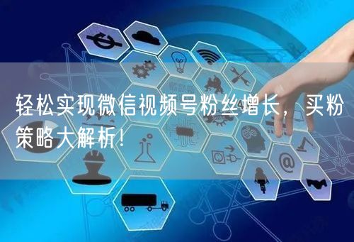 轻松实现微信视频号粉丝增长，买粉策略大解析！
