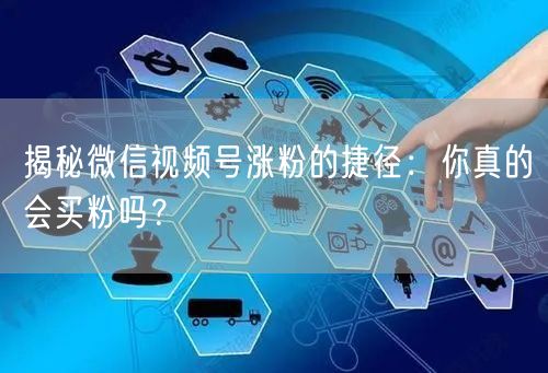 揭秘微信视频号涨粉的捷径：你真的会买粉吗？