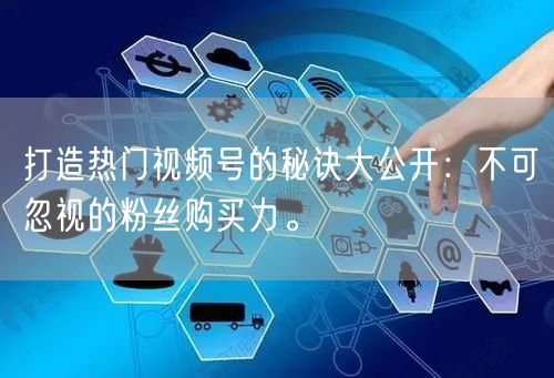 打造热门视频号的秘诀大公开：不可忽视的粉丝购买力。